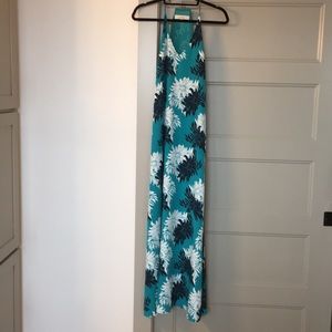 Loft Floral Halter Maxi-Dress